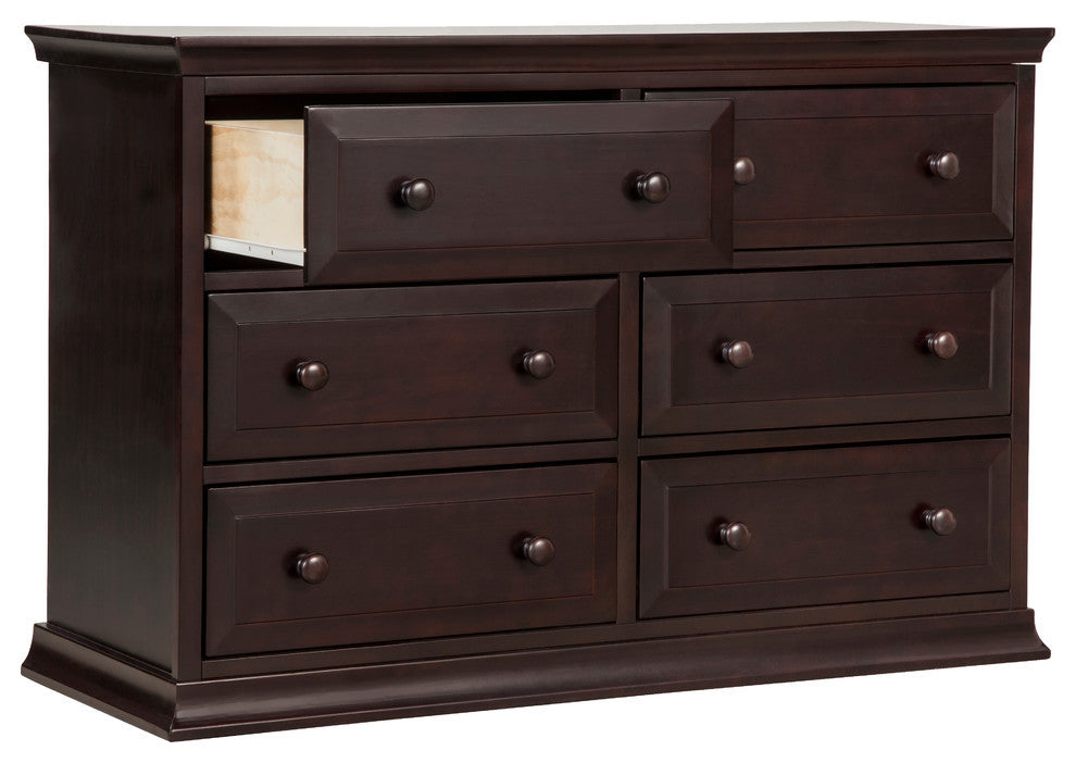 DaVinci Signature 6 Drawer Double Dresser, Dark Java
