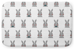 34" x 21" Bunny Fluffle Bathmat, Ocean Abyss Green