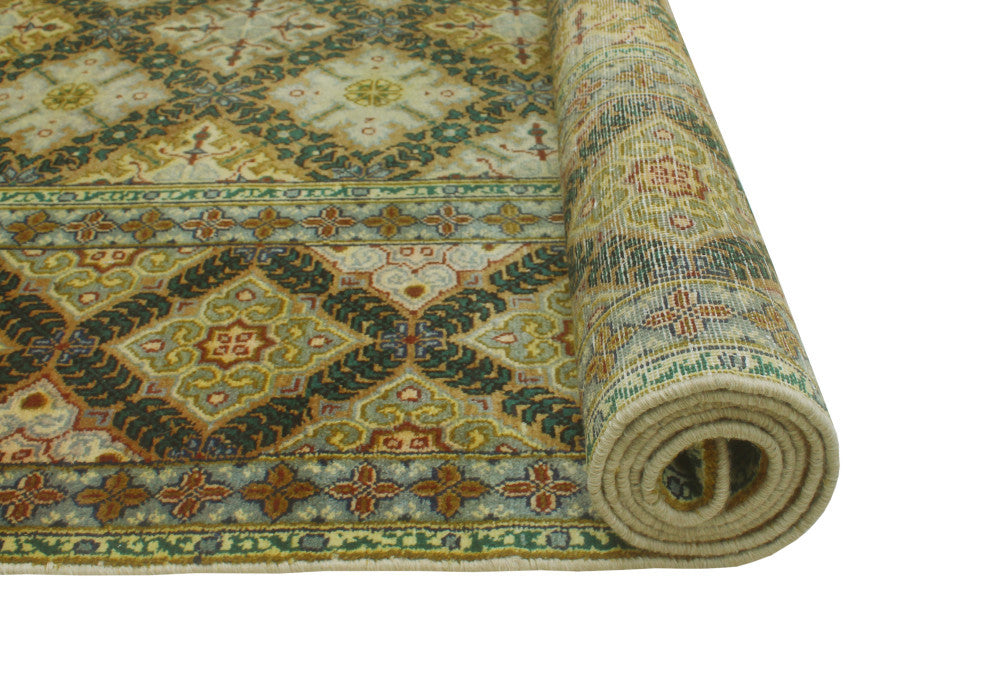 Fine Vintage Distressed Cindy Brown/Beige Rug, 9'8 x 13'2
