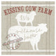 "Farm Linen Cow" Digital Paper Print by Sue Schlabach, 26"x26"