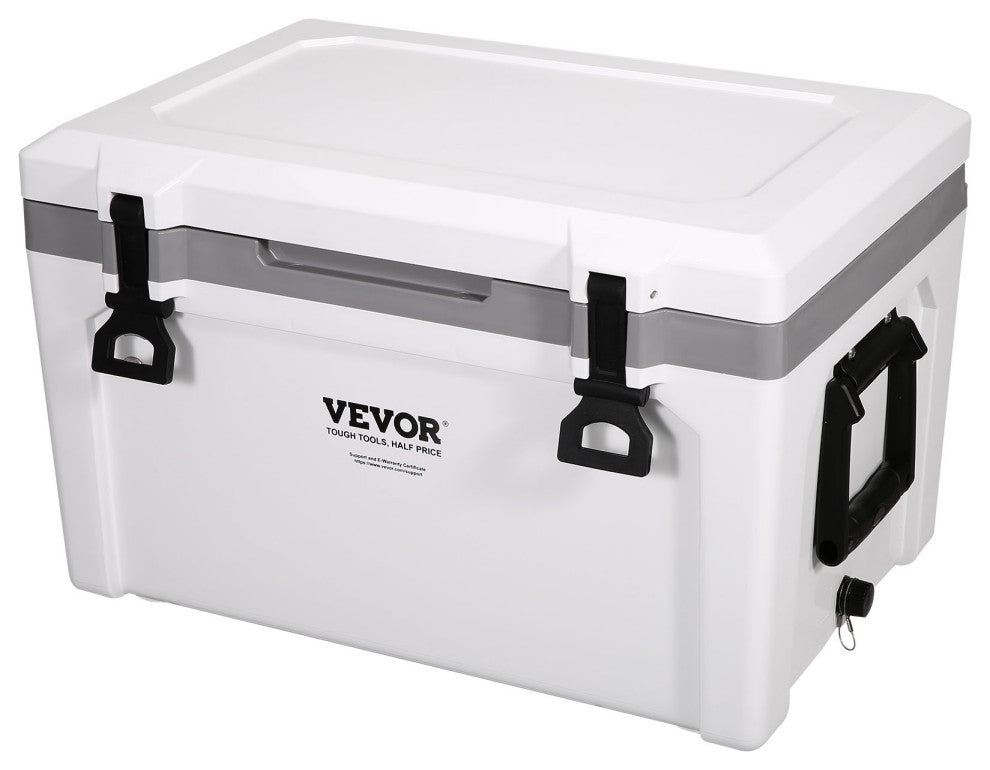 VEVOR Hard Cooler Insulated Portable Cooler Ice Chest, 52 Quart 50-Can Capacity