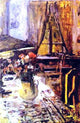 Constantin Alexeevich Korovin Twilight, 18"x27" Gallery Wrapped Canvas Print