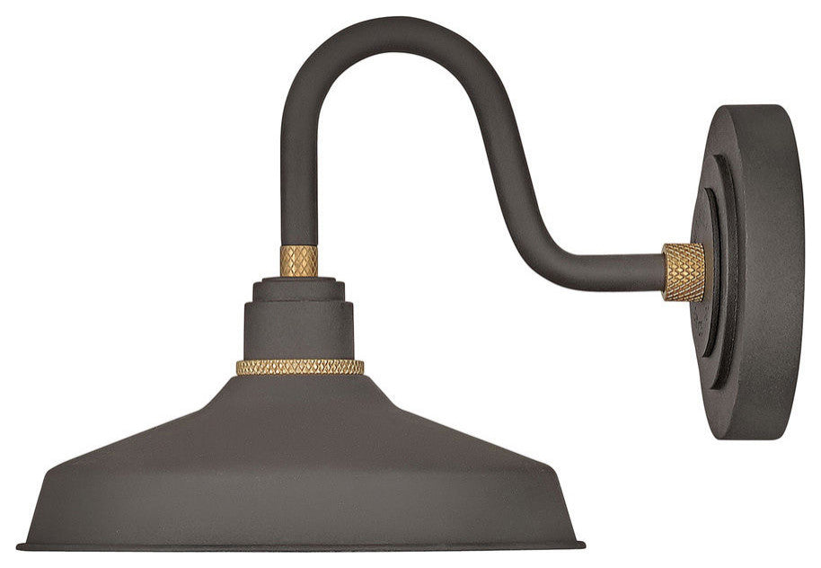 Hinkley Foundry Classic Small Gooseneck Barn Light, Museum Bronze