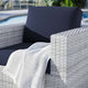 Convene Outdoor Patio Armchair Light Gray Navy