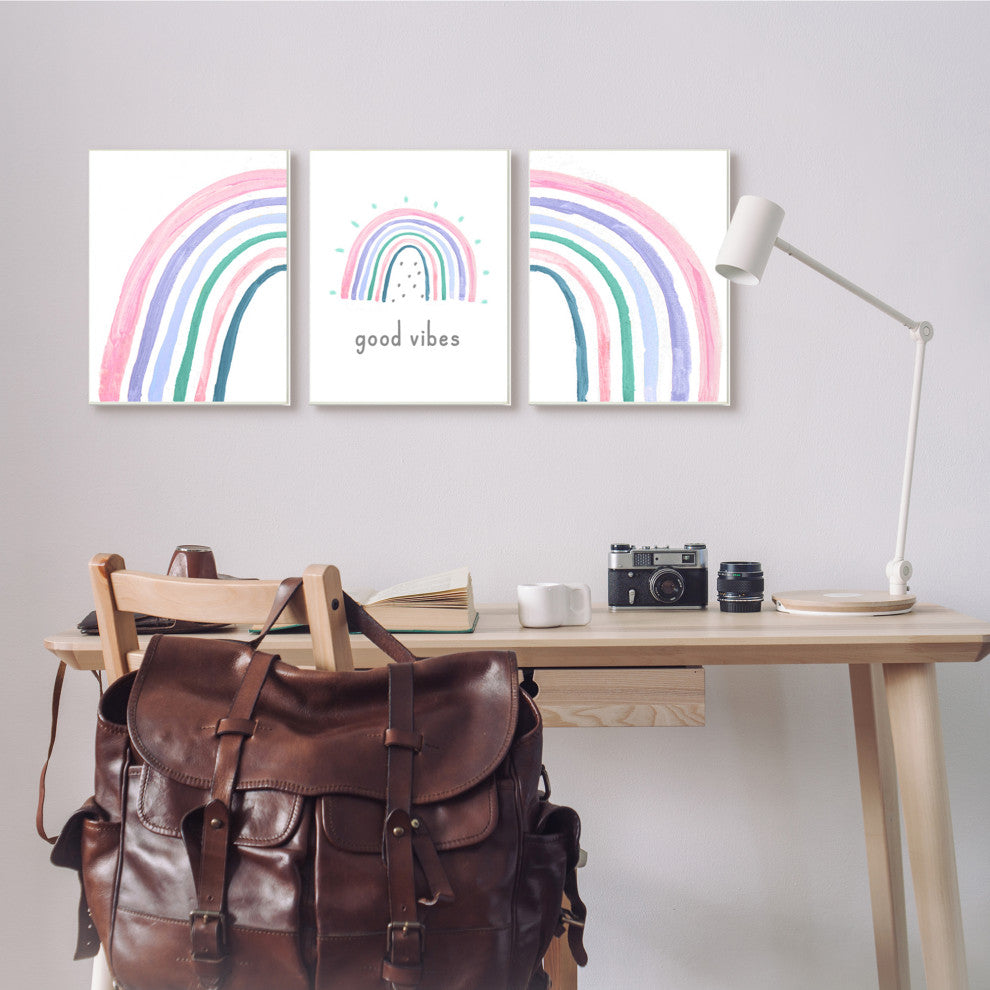 Playful Good Vibes Rainbow Pastel Pink Purple Arches,13 x 19