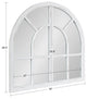 Boldmere Wide Arch Windowpane Mirror, White, 30"x29"