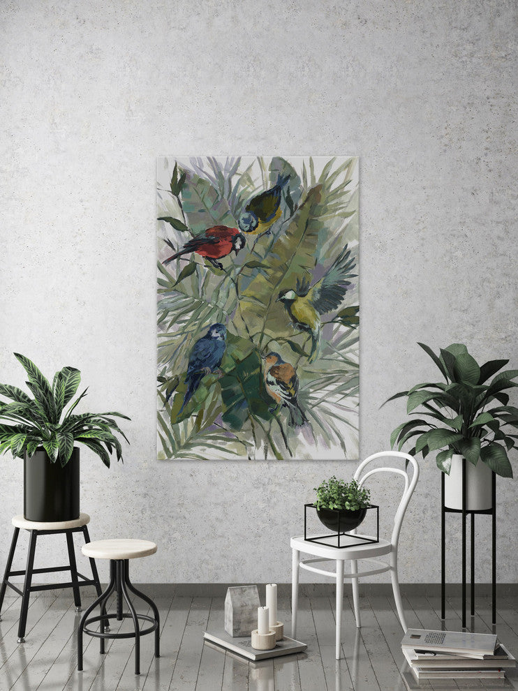 "Morning Birds II" Painting Print on Wrapped Canvas, 16"x24"