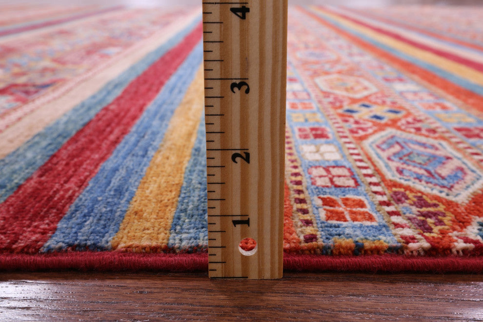 6' 8" X 8' 3" Super Kazak Khorjin Hand-Knotted Wool Rug Q10757