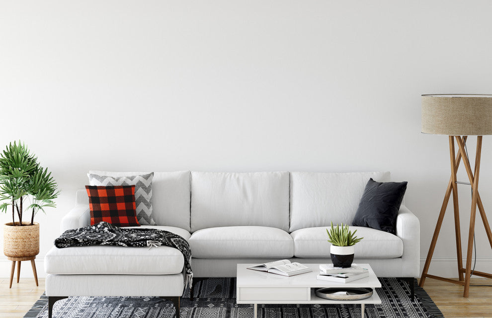 Buffalo Plaid Accent Pillow, Harvest Orange, 18"x18"
