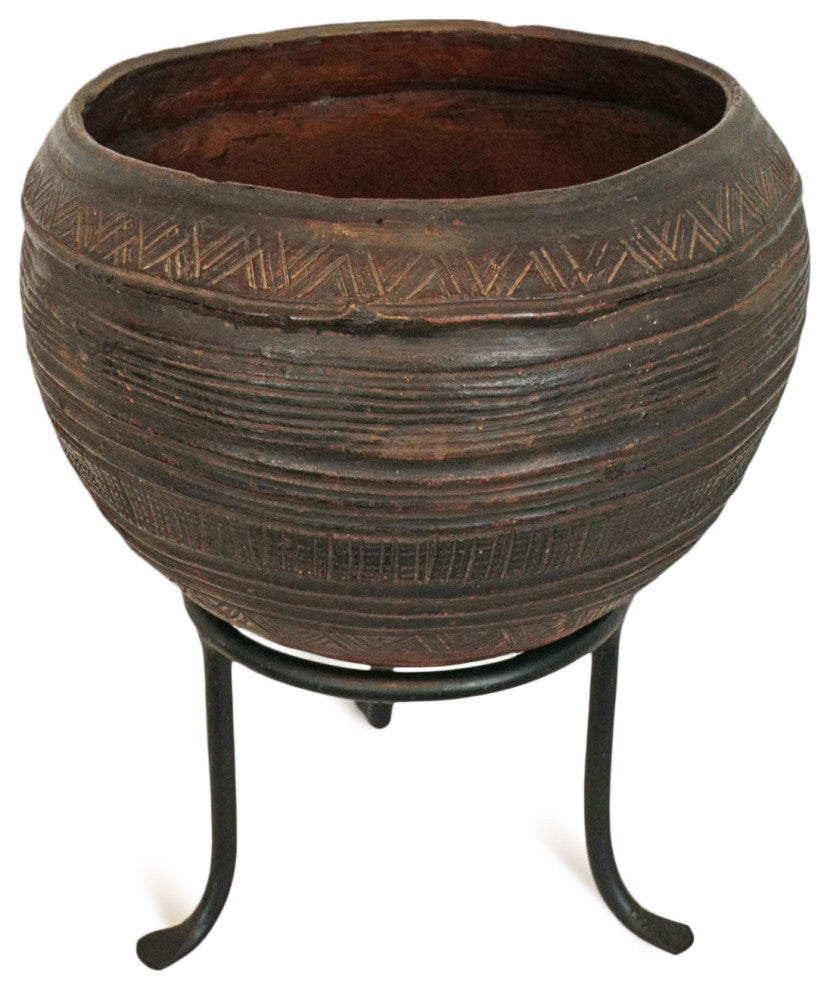 Consigned Bida Water Vessel on Stand 12