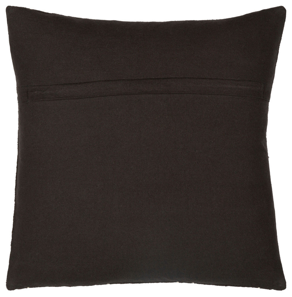 Surya Malian Black Pillow Shell With Polyester Insert 18"H X 18"W