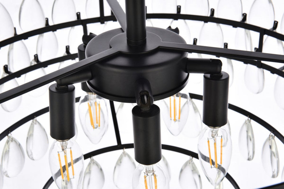 Murphy 20" Flush Mount, Black