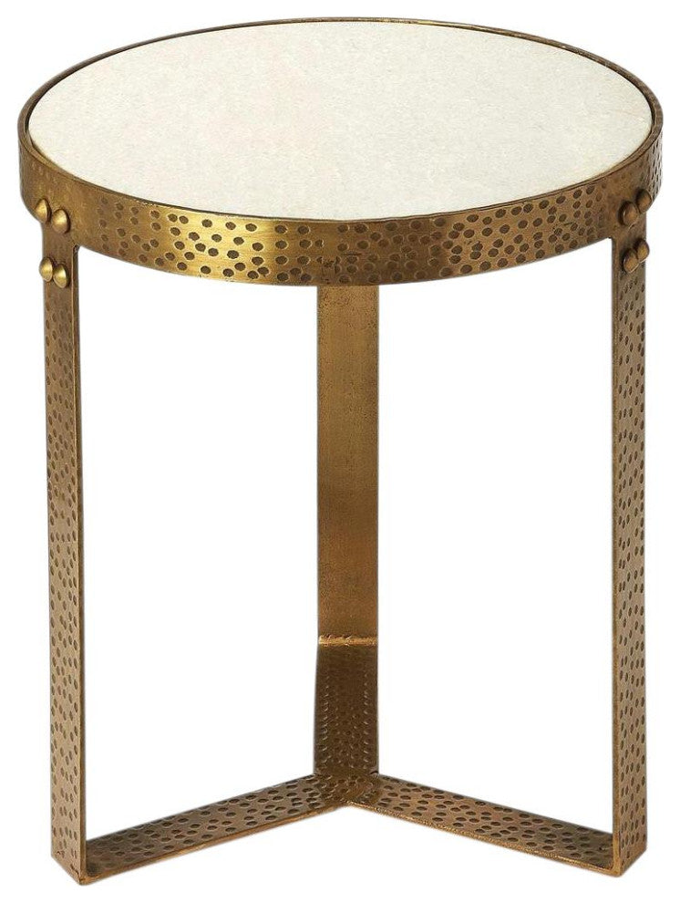 Elegant Marble Top Side Table by Butler