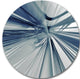Blue 3D Textured Art, Abstract Digital Art Disc Metal Wall Art, 23"