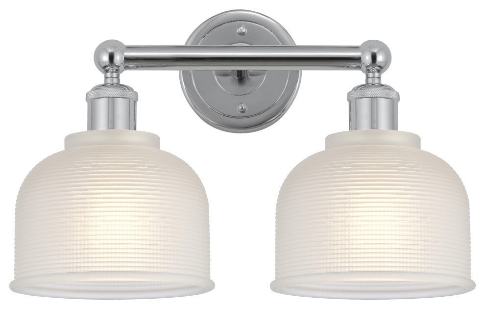 Innovations 616-2W-PC-G411 Dayton 2 Light Bath Vanity Light, Polished Chrome