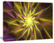Shining Golden Exotic Fractal Flower, Floral Canvas Art Print, 20"x12"