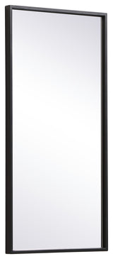 Home Living Metal Frame Rectangle Mirror 14"x28", Black