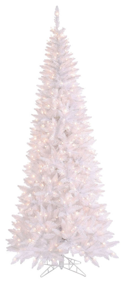 Vickerman White Slim Tree, Dura-Lit LED 700 Warm White 1798 Tips, 9'x46"