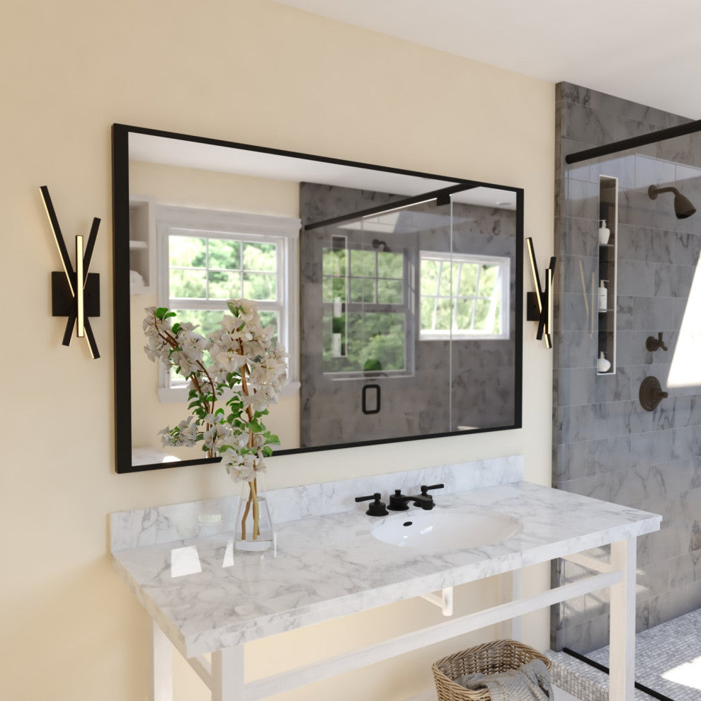 Barcelo 1 Light Integrated LED Matte Black Wall Sconce White Acrylic Diffusor