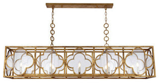 Elegant Lighting Trinity Collection Chandelier, Golden Iron