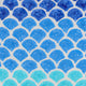 Blue Decorative Pillow Shams 24"x24" Silk, Blessed with The Sea