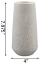 8" Leather Finish Ceramic Vase Planter, Grey