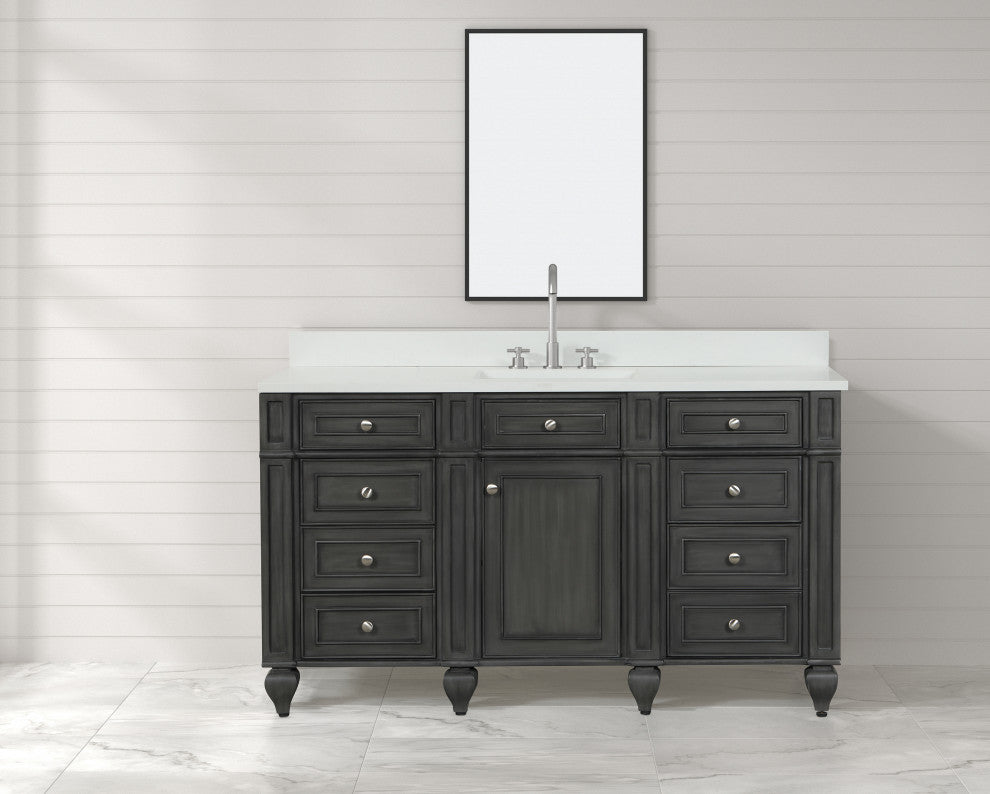 Winston 60" Single Vanity, Gray
