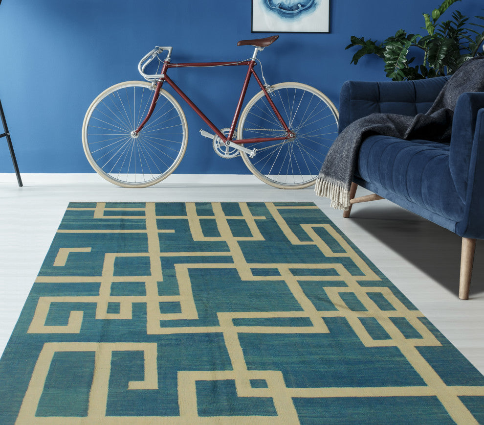 Winchester Kilim Ulbala Blue Rug