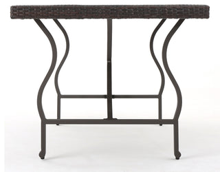 GDF Studio 7-Piece Walthham Outdoor Multibrown Wicker Dining Set