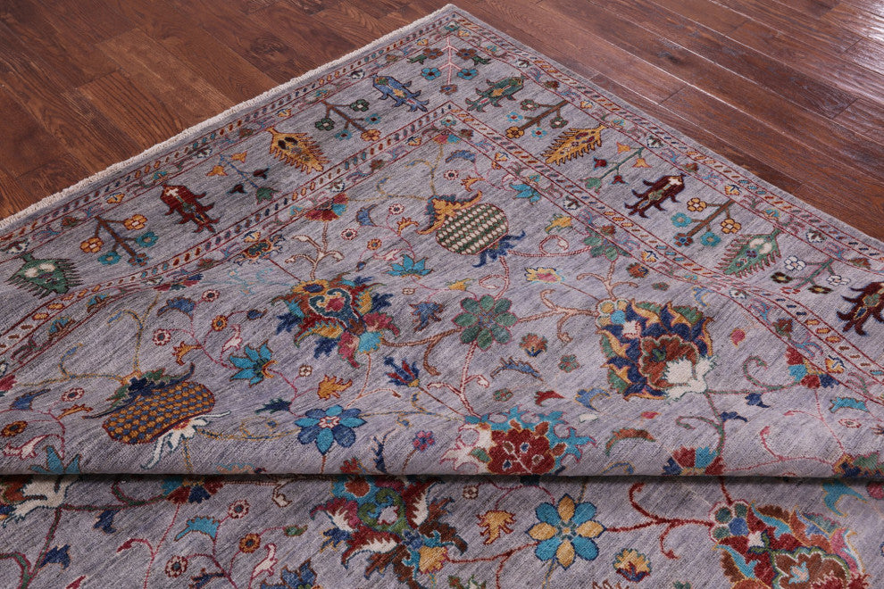 8' 9" X 12' 1" Persian Tabriz Hand Knotted Wool Rug Q9655