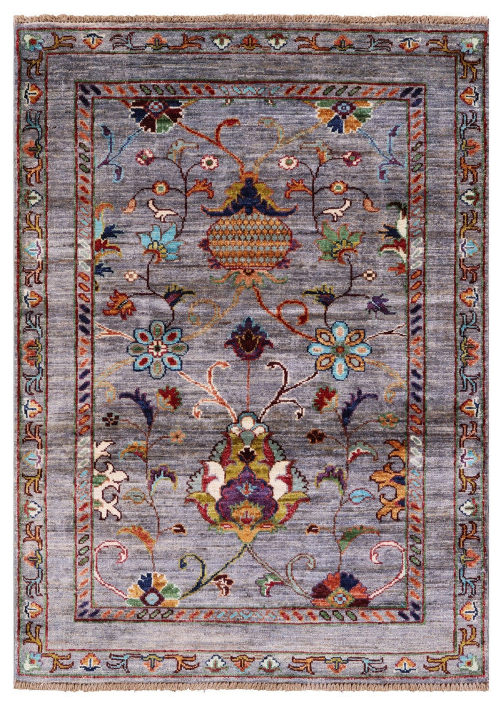 Persian Tabriz Handmade Wool Rug 2' 10" X 3' 11" - Q12166