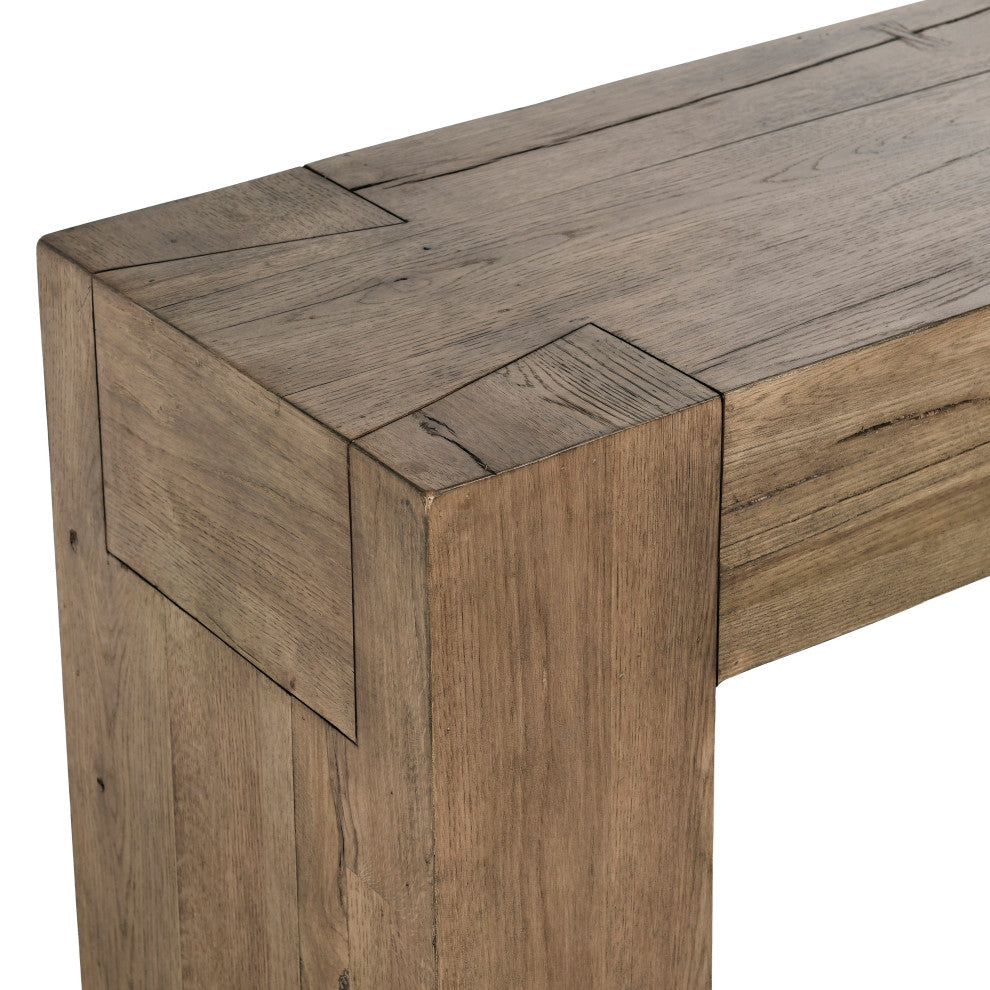 Bristol Cracked Oak 72" Console Table by Kosas Home, Brown