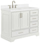 Ariel Stafford 43" Single Left Offset Oval Sink Bathroom Vanity