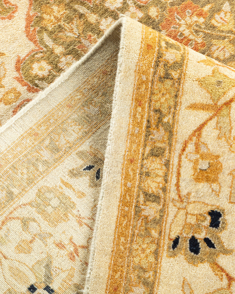 Allison, One-of-a-Kind Hand-Knotted Area Rug Ivory, 6'2"x9'0"