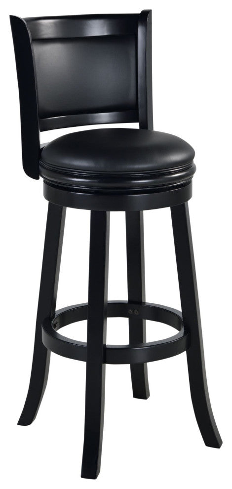 Boraam Augusta 34" Extra Tall Swivel Bar Stool, Black