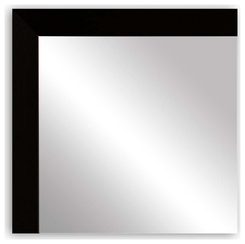 Ellis Framed Wall Mirror, Black, 28"x48"
