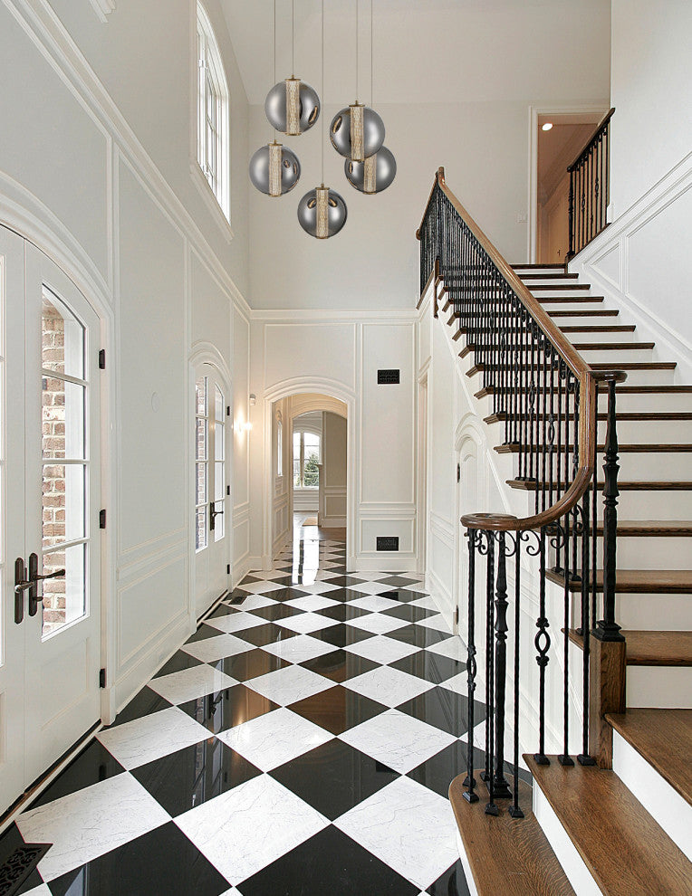 Atomo 5-Light Pendant, Gold