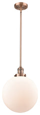 Beacon Mini Pendant, Antique Copper, Matte White