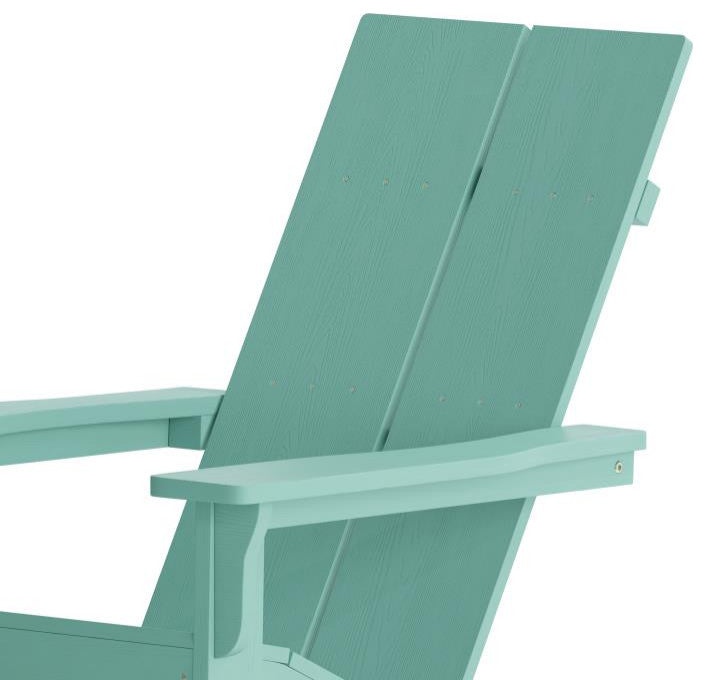 Finn Set of 2 Outdoor Rocking Adirondack Chair-Rust Resistant Hardware, Sea Foam