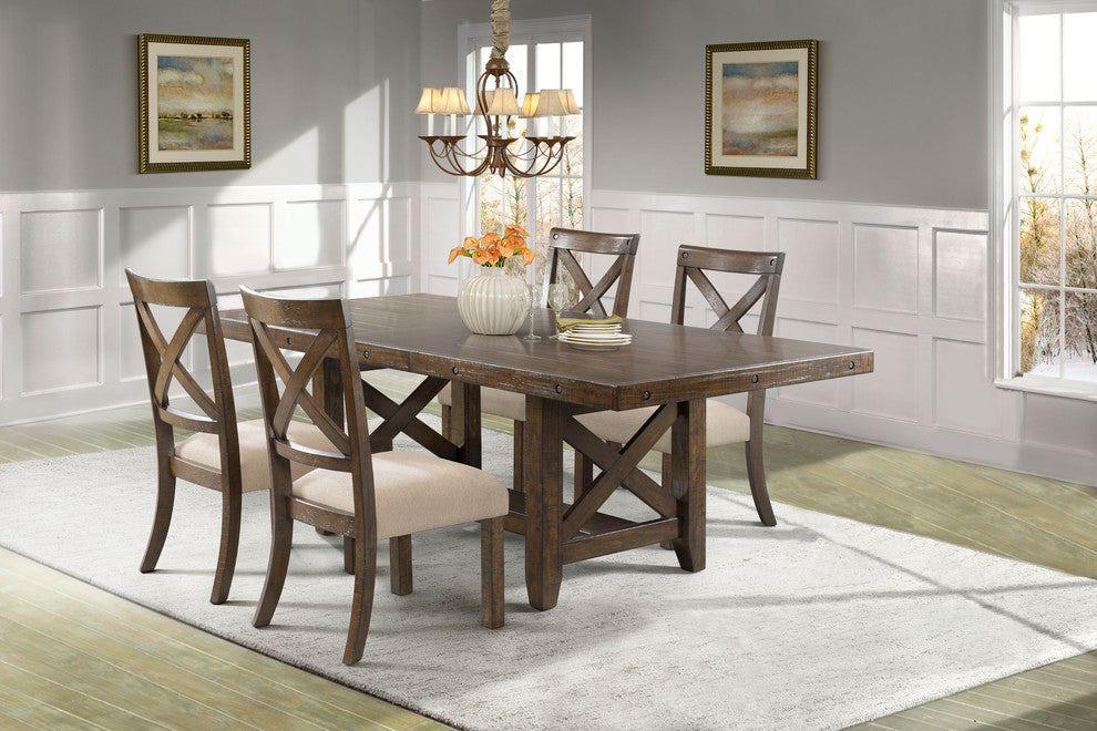 Francis X-Back Wooden Side Chair Set