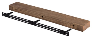 Solid Timber Floating Mantel Shelf, Aged Oak, 60"
