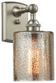 Cobbleskill 4-Light LED Sconce, Brushed Satin Nickel, Glass: Mercury