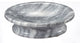 Vinca Collection Black and Gold Marble Round Soap Dish, Gray