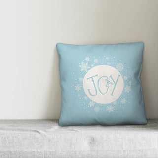 Baby Blue Joy 16"x16" Throw Pillow Cover