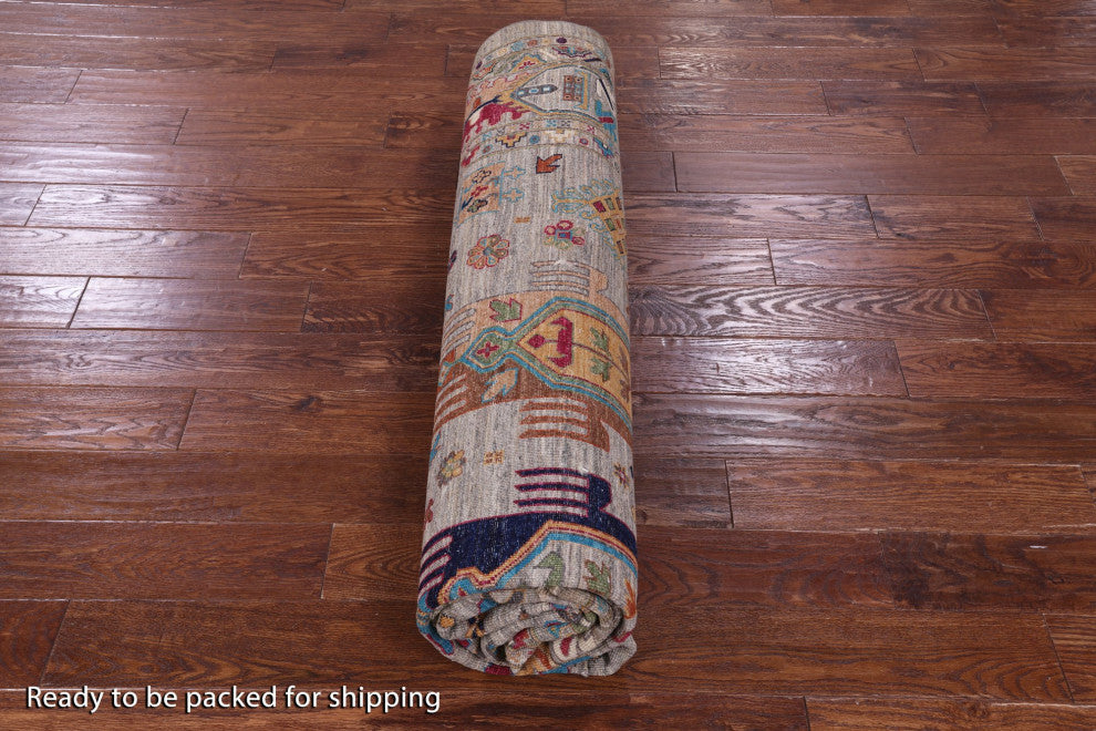 8' 2" X 9' 8" Tribal Fine Serapi Handmade Wool Rug - Q12395