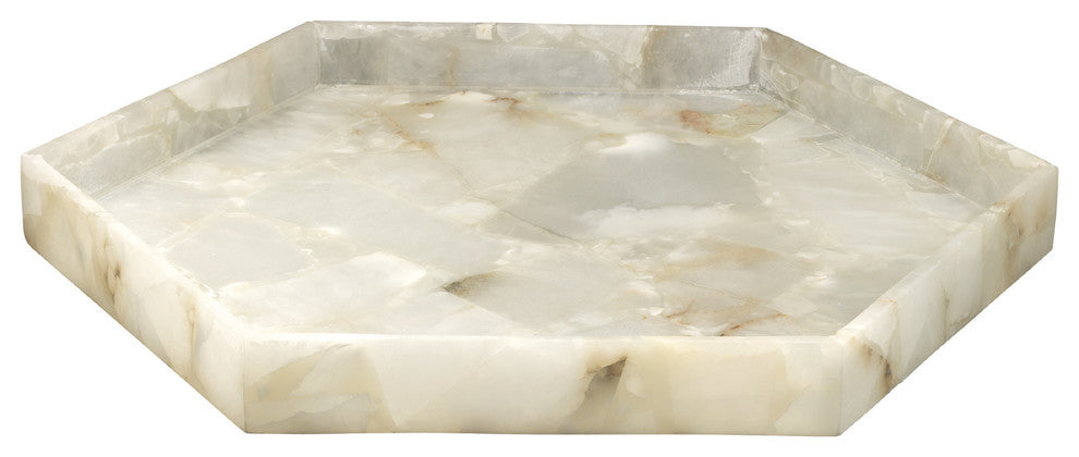 Antonia Large Tray, Alabaster