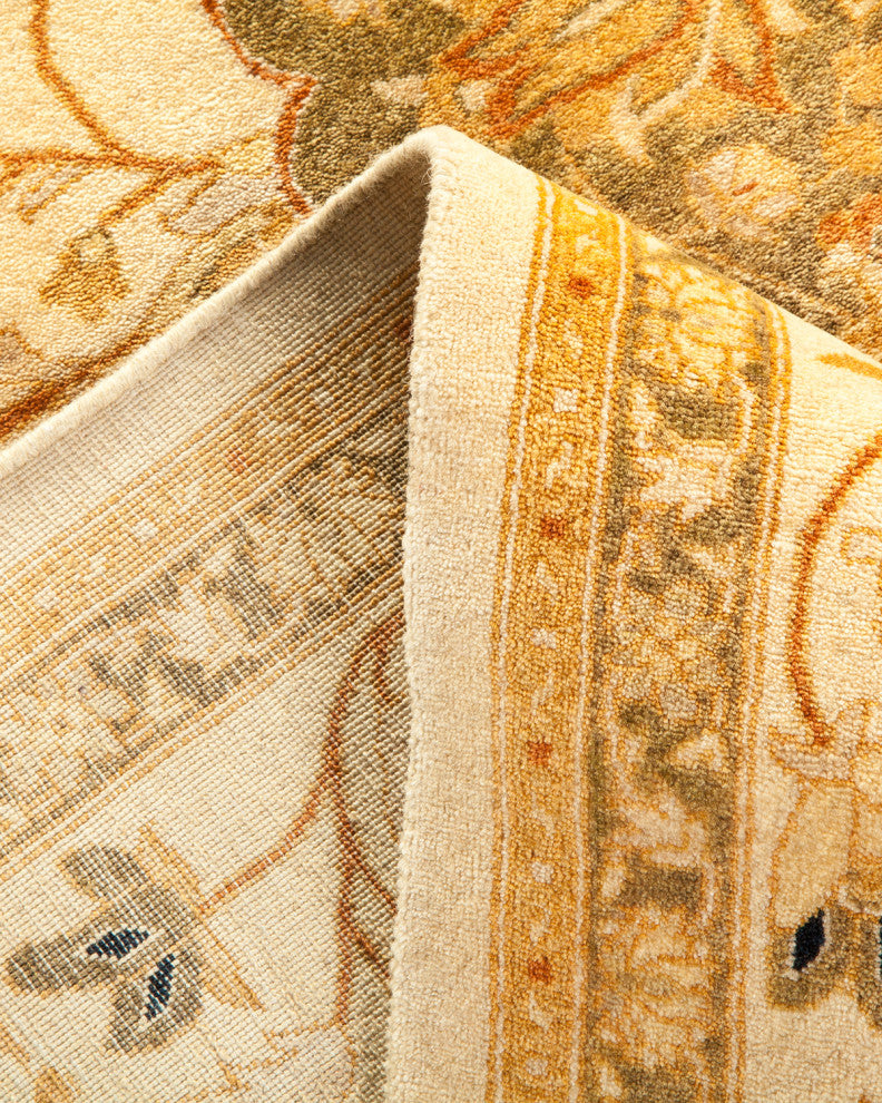Ivy, One-of-a-Kind Hand-Knotted Area Rug Ivory, 6'3"x8'10"