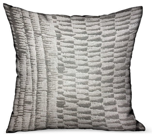 Plutus Epoxi River Gray Dobby Luxury Outdoor/Indoor Throw Pillow, 18"x18"