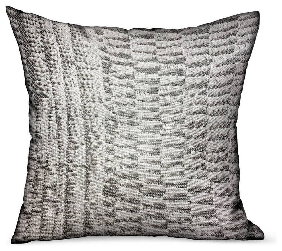 Plutus Epoxi River Gray Dobby Luxury Outdoor/Indoor Throw Pillow, 18"x18"