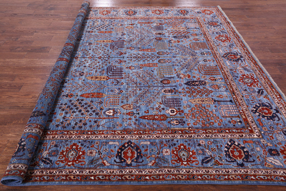 9' Square Persian Ziegler Hand Knotted Wool Rug Q10403